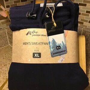 NWT Jackson Hole Midnight BLUE men's sweatpants XL with pockets